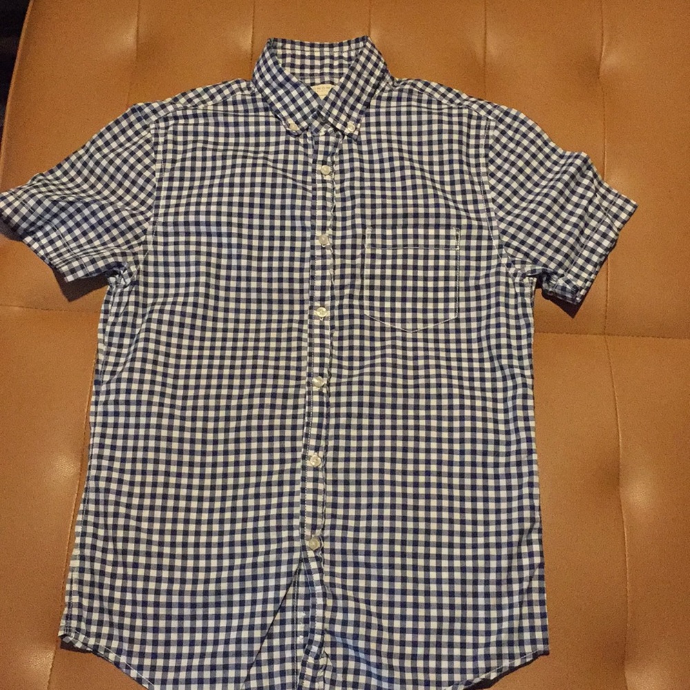 checkered button down